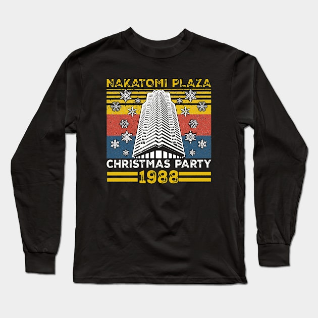 Nakatomi Plaza Long Sleeve T-Shirt by TheRetroFuture